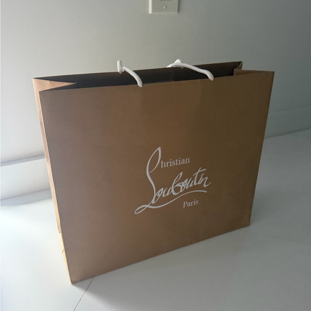 Christian Louboutin Brown Paper Shopping Bag